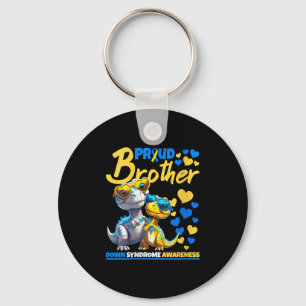 Womens Proud Brother World Down Syndrome Awareness Key Ring