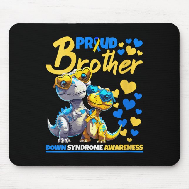 Womens Proud Brother World Down Syndrome Awareness Mouse Pad (Front)