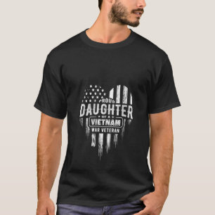 Womens Proud Daughter Vietnam Vet Dad Veterans Day T-Shirt