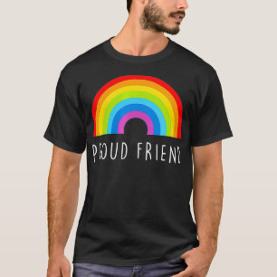 Womens Proud friend LGBTQ ally gay pride VNeck1 T-Shirt