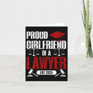 Womens Proud Girlfriend Of A Lawyer Graduate Cl Of Card