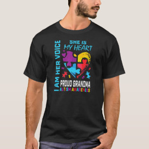 Womens Proud Grandma Autism Awareness Granddaughte T-Shirt