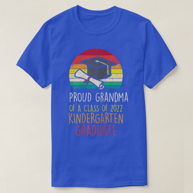 Womens Proud Grandma Class 2022 Kindergarten Gradu T-Shirt (Design Front)