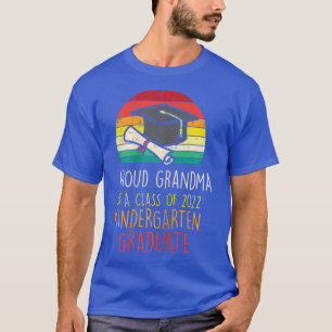 Womens Proud Grandma Class 2022 Kindergarten Gradu T-Shirt