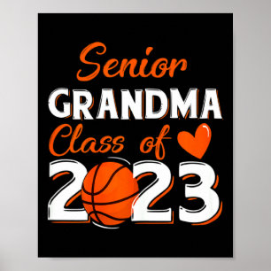 Womens proud grandma of a 2023 senior basketball g poster