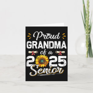 Womens Proud Grandma Of A Cl Of 2025 Senior Retro Card