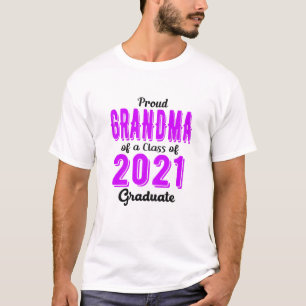 Womens Proud Grandma Of A Class Of 2021 Graduate P T-Shirt
