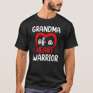 Womens Proud Grandma Of A Heart Warrior Chd Awaren T-Shirt