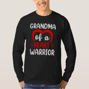 Womens Proud Grandma Of A Heart Warrior Chd Awaren T-Shirt