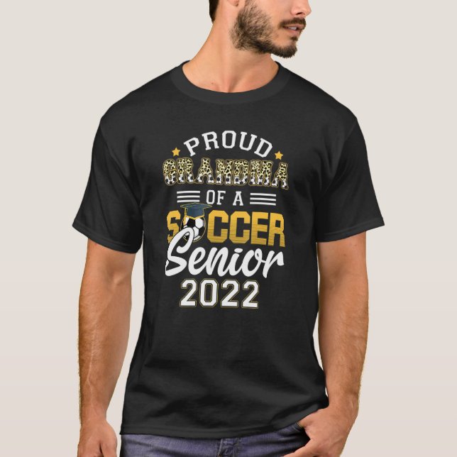 Womens Proud Grandma Of A Soccer Senior 2022 Socce T-Shirt (Front)