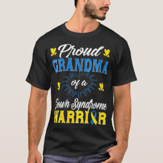 Womens proud Grandma of Down Syndrome warrior Awar T-Shirt