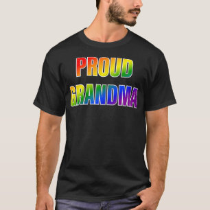 Womens Proud Grandma Rainbow LGBTQ Pride T-Shirt