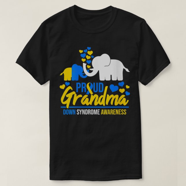 Womens Proud Grandma World Down Syndrome Awareness T-Shirt (Design Front)