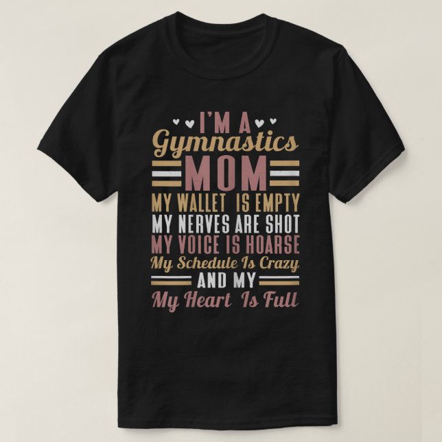 Womens Proud Gymnast Supporter Mum Gymnastics Mum  T-Shirt (Design Front)