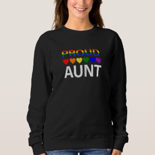 Womens Proud Lgbt Aunt Rainbow Lgbt Flag Lgbt Gay Sweatshirt