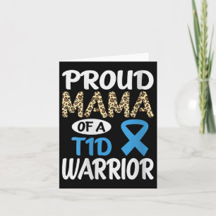 Womens Proud Mama Of A T1d Warrior V-neck  Card