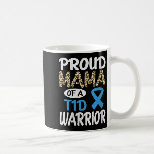 Womens Proud Mama Of A T1d Warrior V-neck Coffee Mug