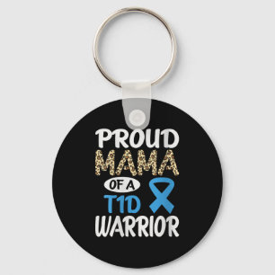 Womens Proud Mama Of A T1d Warrior V-neck  Key Ring