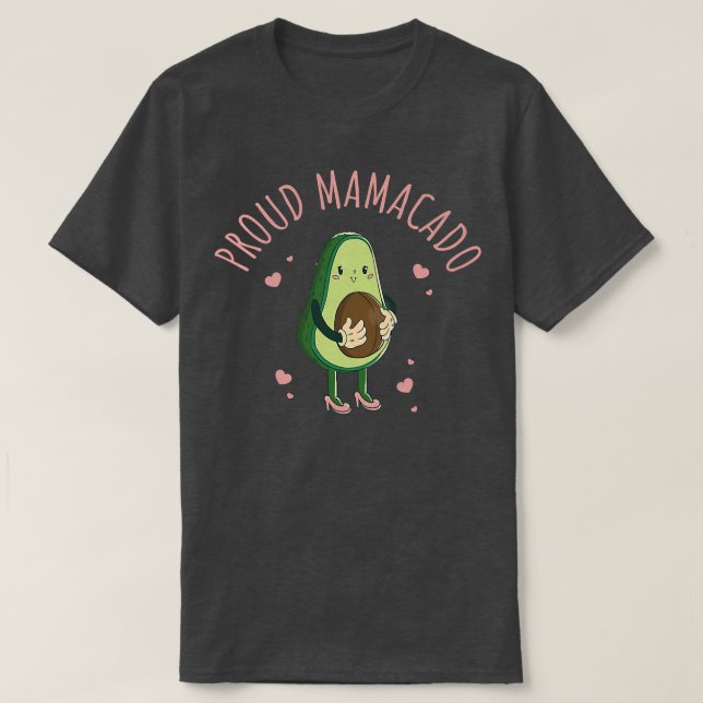 Womens Proud Mamacado Baby Shower Pregnant Mum Avo T-Shirt (Design Front)