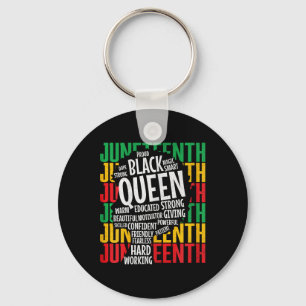 Womens Proud Melanin Mum Juneteenth Black Queen Af Key Ring