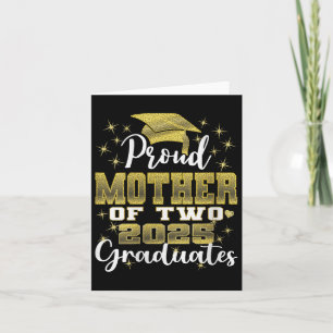 Womens Proud Mother Of Two 2025 Graduates Graduati Card