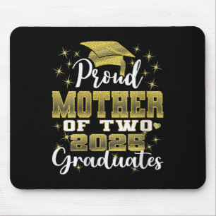 Womens Proud Mother Of Two 2025 Graduates Graduati Mouse Pad