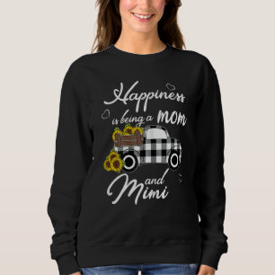 Womens Proud Mum And Mimi Sunflower Grandma Cute C Sweatshirt
