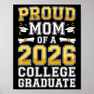 Womens Proud Mum Of A 2026 College Graduate Shirt Poster