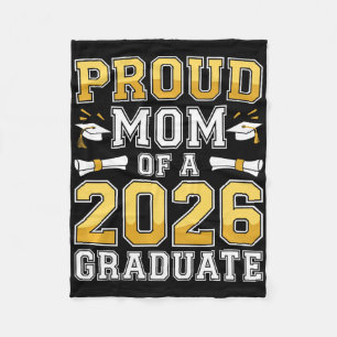 Womens Proud Mum Of A 2026 Graduate Shirt Cl Of 20 Fleece Blanket