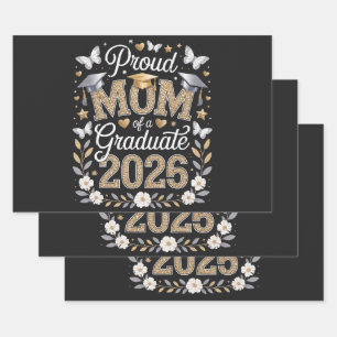 Womens Proud mum of a 2026 Graduate Wrapping Paper Sheet