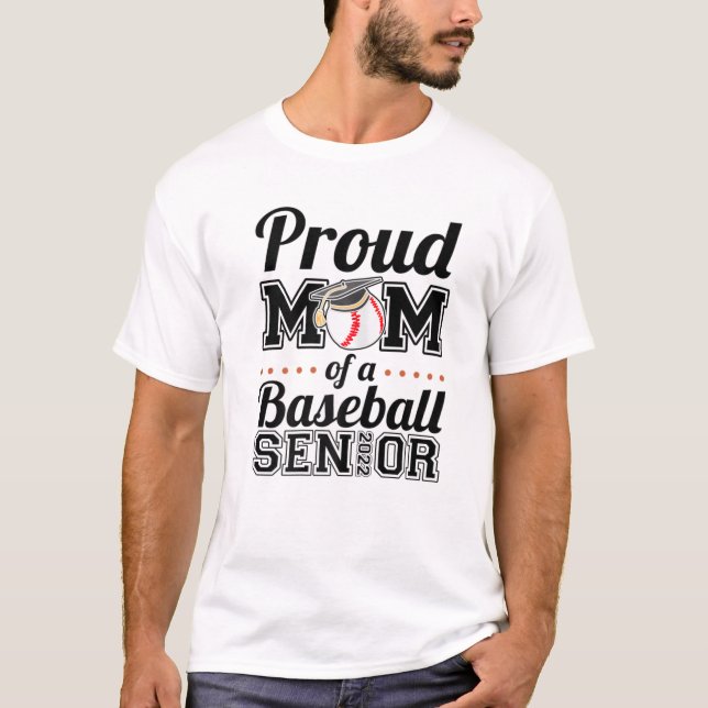 Womens Proud Mum Of A Baseball Senior 2022 T-Shirt (Front)