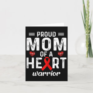 Womens Proud Mum Of A Heart Warrior Heart Disease Card