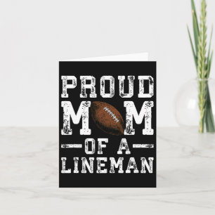Women's Proud Mum Of A Lineman Football Card