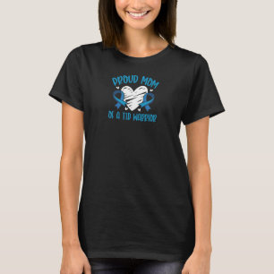 Womens Proud Mum Of A T1D Warrior Diabetes Awarene T-Shirt