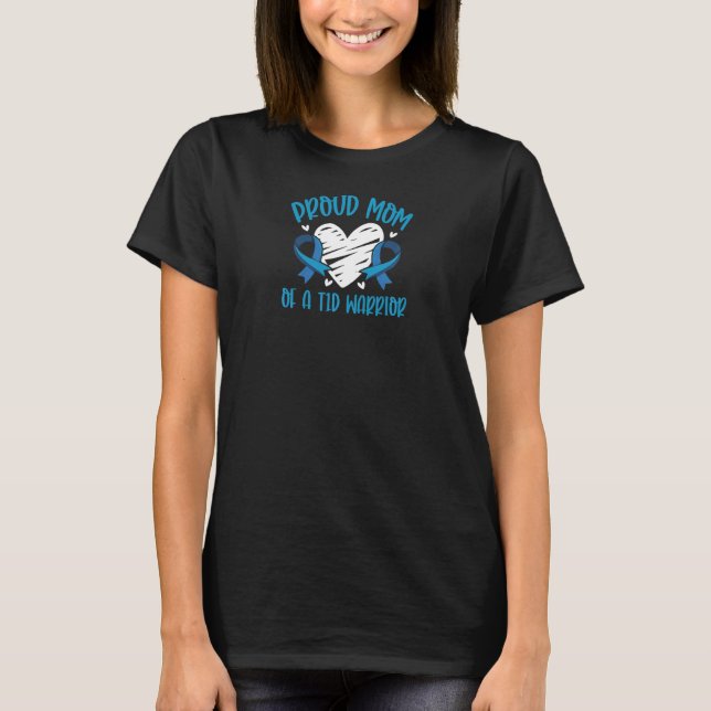 Womens Proud Mum Of A T1D Warrior Diabetes Awarene T-Shirt (Front)