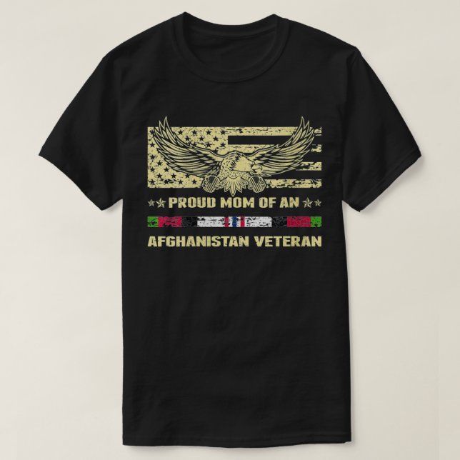 Womens Proud Mum Of an Afghanistan Veteran Militar T-Shirt (Design Front)