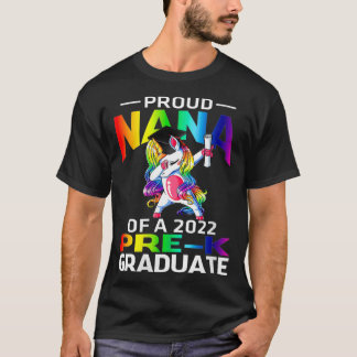 Womens Proud Nana Of A 2022 PreK Graduate Unicorn  T-Shirt