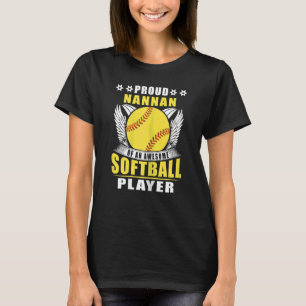Womens Proud Nannan Of An Awesome Softball Player T-Shirt