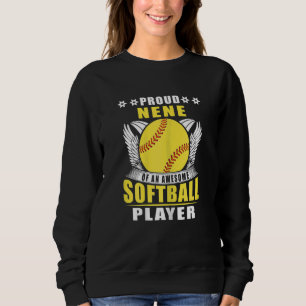 Womens Proud Nene Of An Awesome Softball Player So Sweatshirt