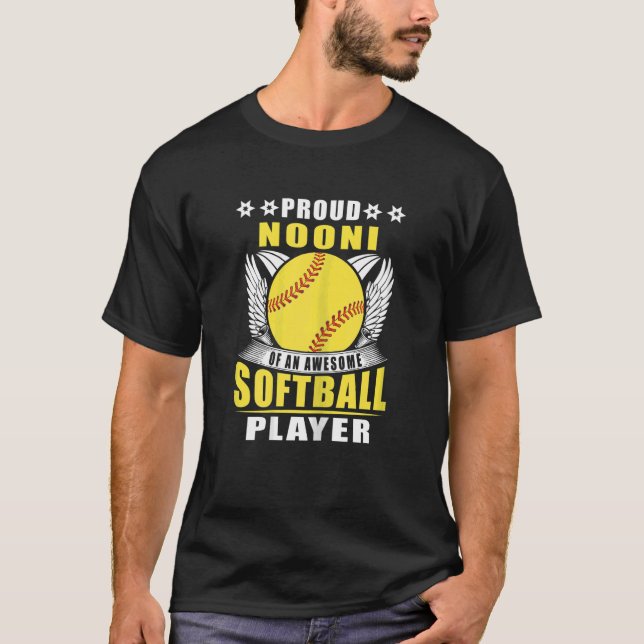 Womens Proud Nooni Of An Awesome Softball Player S T-Shirt (Front)