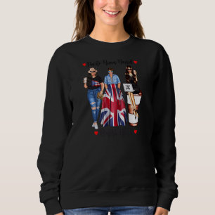 Womens Proud Puerto Rican British Roots Uk Britain Sweatshirt