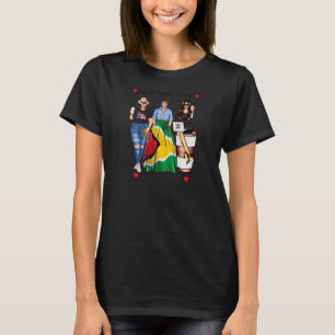 Womens Proud Puerto Rican Guyana Roots Patriotic F T-Shirt