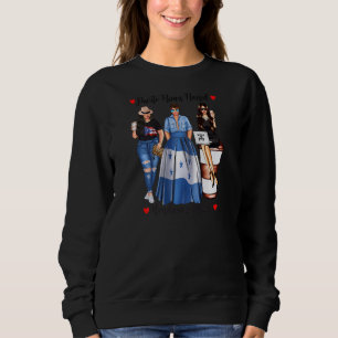 Womens Proud Puerto Rican Honduran Roots Patriotic Sweatshirt