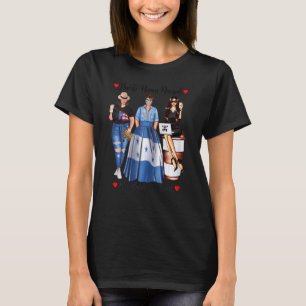 Womens Proud Puerto Rican Honduran Roots Patriotic T-Shirt