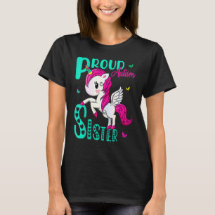 Womens Proud Sister Autism Awareness World Day Uni T-Shirt