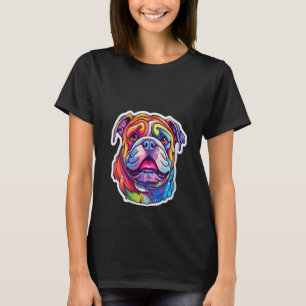 Womens Proud To Be A Bulldog Lover V-Neck T-Shirt