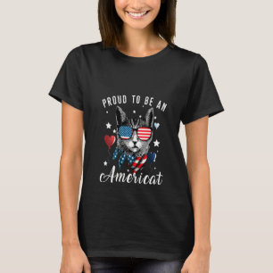 Womens Proud To Be Americat Usa Flag 4th Of July P T-Shirt