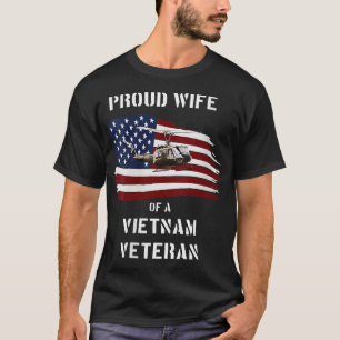 Womens Proud Wife Of A Vietnam Veteran T Shirt V-n