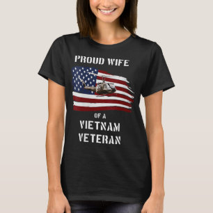 Womens Proud Wife Of A Vietnam Veteran T Shirt V-n