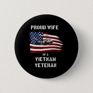 Womens Proud Wife Of A Vietnam Veteran T Shirt V-n 6 Cm Round Badge